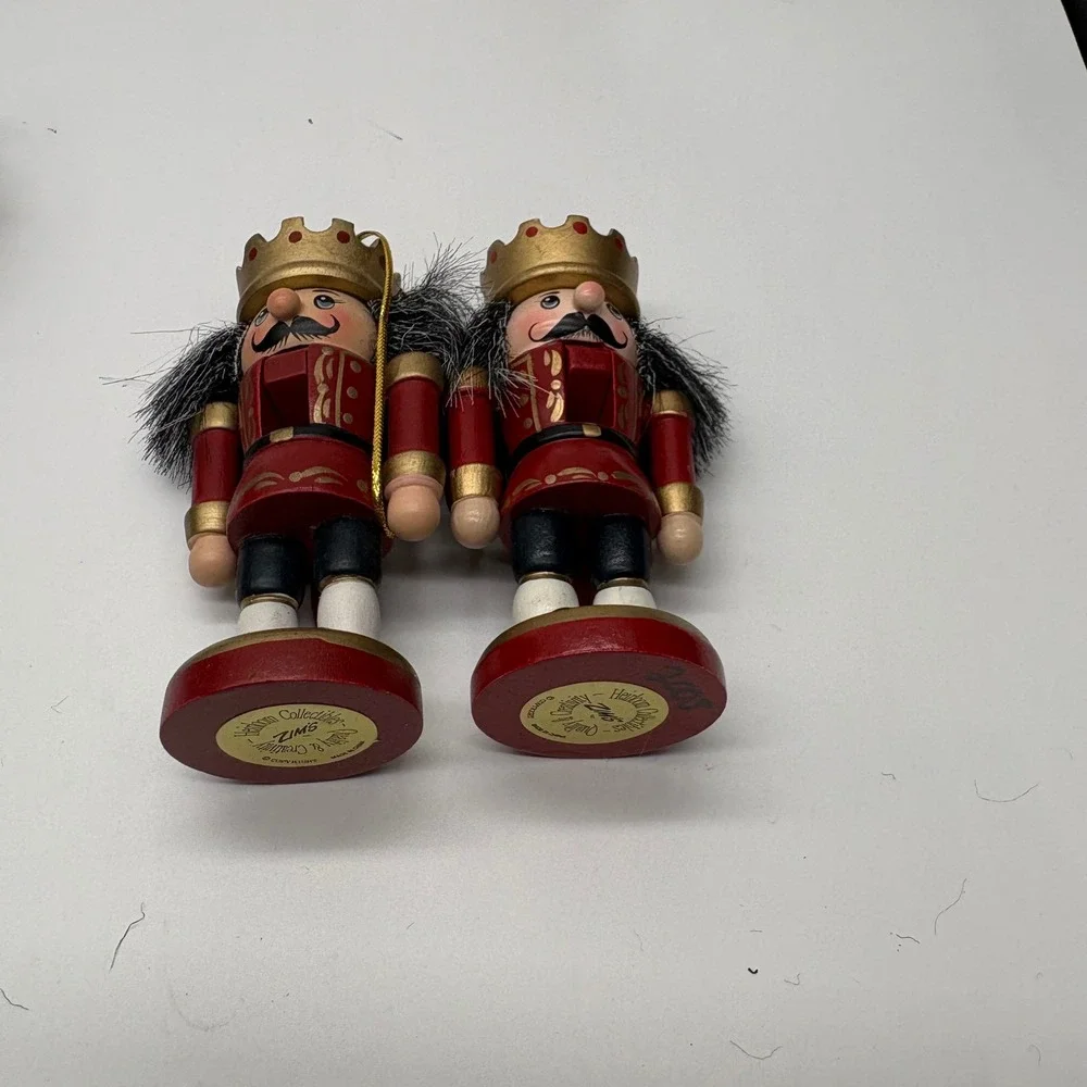 Zims Heirloom Collectibles Wooden Nutcracker Christmas Ornaments Set of 10
